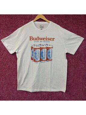Budweiser King of Beers Six Pack Graphic T-Shirt LT